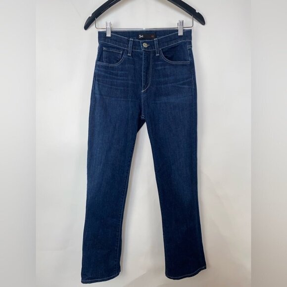 3x1 Susan Crop Mini Boot Cut Dark Wash - Picture 3 of 9